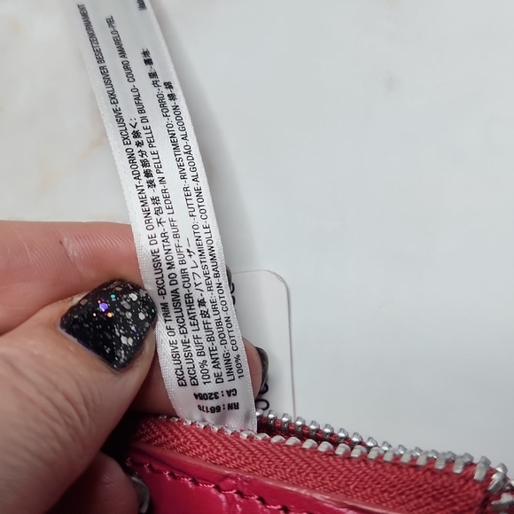 Free people hot pink croc embossed leather wallet - Picture 6 of 7